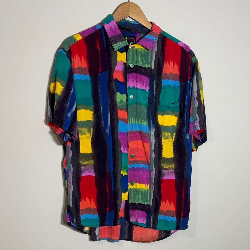 Vintage Jams World Abstract Art Shirt Large